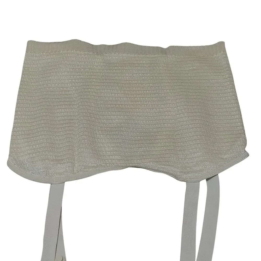 1960s My Fair Lady Pucker Knit Panty Girdle Stocking Fastener Size Large